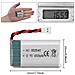 2 Pezzi Batteria Per Syma Drone X5c X5 3.7v 650mah 25c Lipo Avanzato - Foto miniatura 3