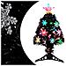 Albero di Natale con Fiocchi di Neve LED Nero 64cm Fibra Ottica - Foto miniatura 1