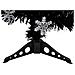 Albero di Natale con Fiocchi di Neve LED Nero 64cm Fibra Ottica - Foto miniatura 8