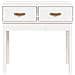 Tavolo Consolle Bianco 76,5x40x75 Cm In Legno Massello Di Pino - Foto miniatura 3