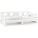 Dormeuse Estraibile Bianca Legno Massello Di Pino 2x (80x200) Cm - Foto miniatura 2