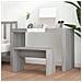 Sgabello Da Toeletta Grigio Sonoma 70x35x45cm Legno Multistrato - Foto miniatura 2