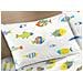 Completo Lenzuola Letto 100% Cotone Disegno Pesciolini Colorati Rp Made In Italy Fantasia Marina Estiva Piazza E Mezza Pesciolini - Foto miniatura 4