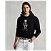Felpa Uomo Nera Con Cappuccio Nera Lunar New Year Polo Bear Hoodie Sweatshirt Felpa Polo Con Orsetto Cappuccio E Tasche Tg S - Foto miniatura 3