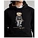 Felpa Uomo Nera Con Cappuccio Nera Lunar New Year Polo Bear Hoodie Sweatshirt Felpa Polo Con Orsetto Cappuccio E Tasche Tg S - Foto miniatura 4