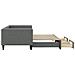 Divano Letto Estraibile Cassetti Grigio Scuro 90x190cm Tessuto - Foto miniatura 3
