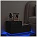 Comodino Con Luci Led Nero 70x36x40,5 Cm - Foto miniatura 1