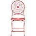 Set Di 2 Sedie Da Balcone Metallo Rosso Scario - Foto miniatura 6