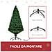 Albero di Natale Artificiale 150cm con Fibre Ottiche e Luci LED, Albero di Natale Luminoso con 180 Rami, Verde - Foto miniatura 5