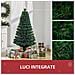 Albero di Natale Artificiale 150cm con Fibre Ottiche e Luci LED, Albero di Natale Luminoso con 180 Rami, Verde - Foto miniatura 4