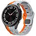 Cinturino Sportivo In Silicone Per Samsung Galaxy Watch6/5/4 - Grigio Arancione - Foto miniatura 2