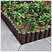 Bordura Palisade Staccionata In Resina Finitura Legno Per Aiuole E Giardino Cacao Lunghezza 2,4mt Altezza 25cm - Foto miniatura 5