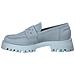 Blue Casual Closed Loafers Mocassino Pelle Scarpe Donna Blu Eu 41, 2-24723-20 843 - Foto miniatura 3
