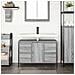 Mobile Lavabo con Cassetti Grigio Sonoma 90x34,5x60 cm - Foto miniatura 8