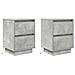Comodini Con Luci A Led 2 Pz Grigio Cemento 38x34x50 Cm - Foto miniatura 3