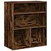 Libreria Rovere Fumo 60x30x71,5 Cm In Legno Multistrato - Foto miniatura 2