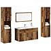 Set Mobili Da Bagno 4 Pz Legno Antico In Legno Multistrato - Foto miniatura 1