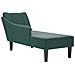Sdraio con Bracciolo Destro in Velluto Verde Scuro - Foto miniatura 1
