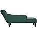 Sdraio con Bracciolo Destro in Velluto Verde Scuro - Foto miniatura 5