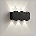Applique Da Muro Con 6 Led Lampada A Parete Nera Con Luce Bianco Freddo 15x8x3cm - Foto miniatura 1
