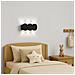Applique Da Muro Con 6 Led Lampada A Parete Nera Con Luce Bianco Freddo 15x8x3cm - Foto miniatura 3