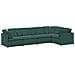Divano Modulare con Cuscini in Velluto Verde Scuro - Foto miniatura 1