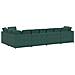 Divano Modulare con Cuscini in Velluto Verde Scuro - Foto miniatura 7