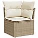 Set Divani da Giardino 7 pz con Cuscini Beige in Polyrattan - Foto miniatura 5