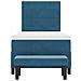 Letto con Rete a Molle con Materasso e Panchina Blu Scuro 90x200 cm Velluto - Foto miniatura 9
