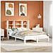 Letto Libreria senza Materasso Bianco 160x200 cm Legno di Pino - Foto miniatura 2