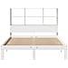 Letto Libreria senza Materasso Bianco 160x200 cm Legno di Pino - Foto miniatura 4