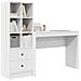 Scrivania con archiviazione Bianca in legno ingegnerizzato - Foto miniatura 3