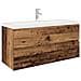 Mobile da Bagno con Lavabo Integrato e Rubinetto Legno Antico - Foto miniatura 1