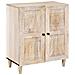 Credenza Bianco 60 x 33 x 75 cm legno massello di mango - Foto miniatura 1