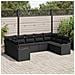 Set Divano da Giardino con cuscino 9 pcs Nero Poly Rattan - Foto miniatura 2