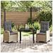 Set da Pranzo per Giardino 3 pcs Beige polyrattan - Foto miniatura 3
