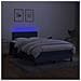 Letto a Molle con Materasso e LED Blu 120x190 cm in Tessuto - Foto miniatura 4