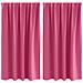 Tende con tende 2 pcs Rosa Vivo 140x140cm Poliestere - Foto miniatura 1