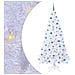 Albero di Natale artificiale Bianco 210 cm PVC e Acciaio - Foto miniatura 1