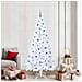Albero di Natale artificiale Bianco 210 cm PVC e Acciaio - Foto miniatura 2