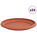 Vassoio Rotondo per Fiori 24 pcs Rosso Mattone Ø 14 x 2 cm - Foto miniatura 1