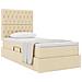 Letto con contenitore e materasso Crema 90 x 190 cm Poliestere - Foto miniatura 3