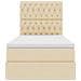 Letto con contenitore e materasso Crema 90 x 190 cm Poliestere - Foto miniatura 7
