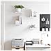 Scaffale da parete 4 pcs Marmo Bianco 23 x 23,5 x 4 cm - Foto miniatura 4