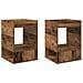Tavolino 2 pcs Legno vecchio 40 x 40 x 56 cm Legno multistrato - Foto miniatura 5