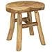 Sgabello Basso Natura 13-marrone-legno-40x32x42 Cm - Foto miniatura 1