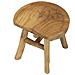 Sgabello Basso Natura 13-marrone-legno-40x32x42 Cm - Foto miniatura 3