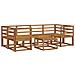 Set di divani da esterno 7 pcs Naturale - Foto miniatura 1