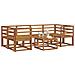 Set di divani da esterno 7 pcs Naturale - Foto miniatura 3