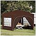 Tenda per feste a pop-up 290 x 290 x 245 cm Marrone - Foto miniatura 2